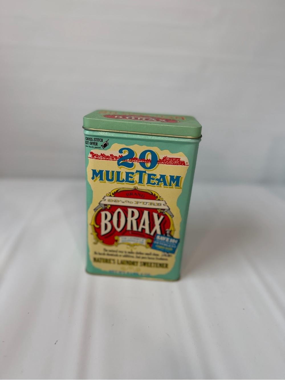 Retro Mint Green Decorative Tin - Vintage Style Home Accent